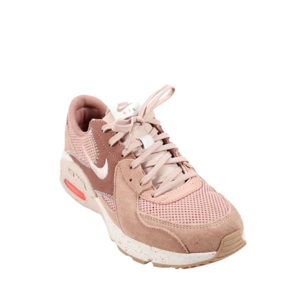Nike Womens Lace Up Suede Mesh Trim Air Max Sneakers Pink Size 6.5